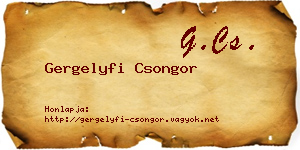 Gergelyfi Csongor névjegykártya